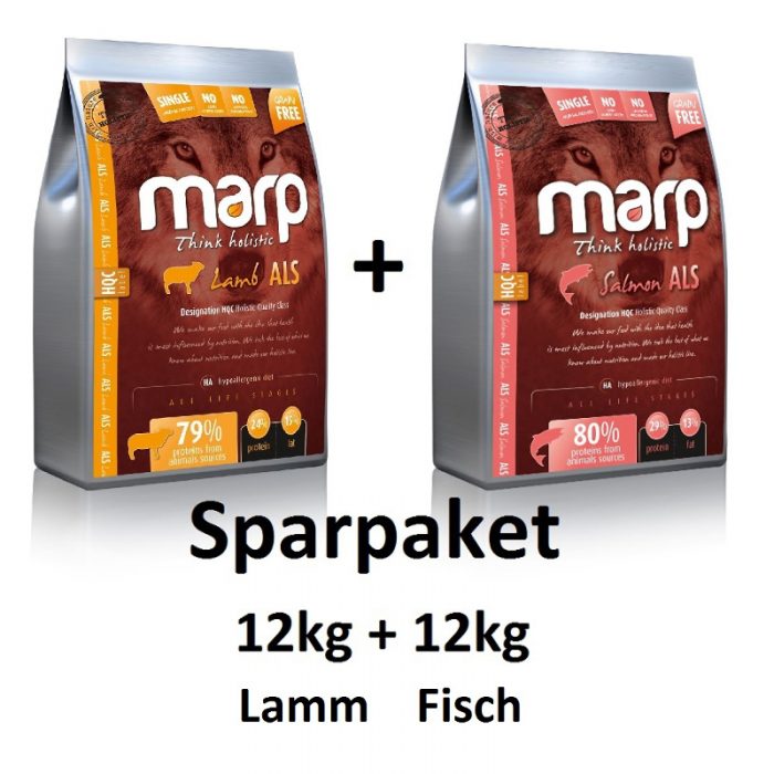 MARP Holistic 12kg Lamm und 12kg Lachs (getreidefrei) Sparpaket 1 + 1