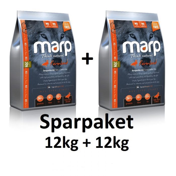 MARP Natural Farmland Ente & Kartoffeln (getreidefrei) Sparpaket 12kg +12kg